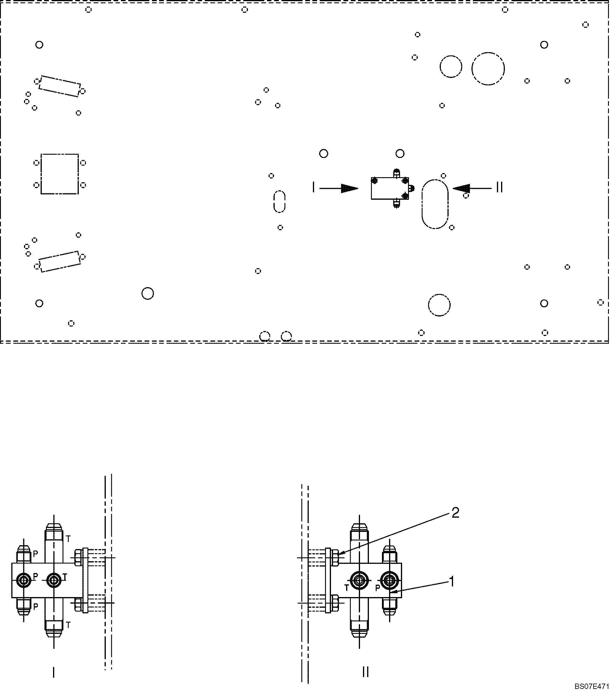 CONTROL LINES, BLOCK (PT-STD) (YN64H00183F1) — kobelco parts diagram