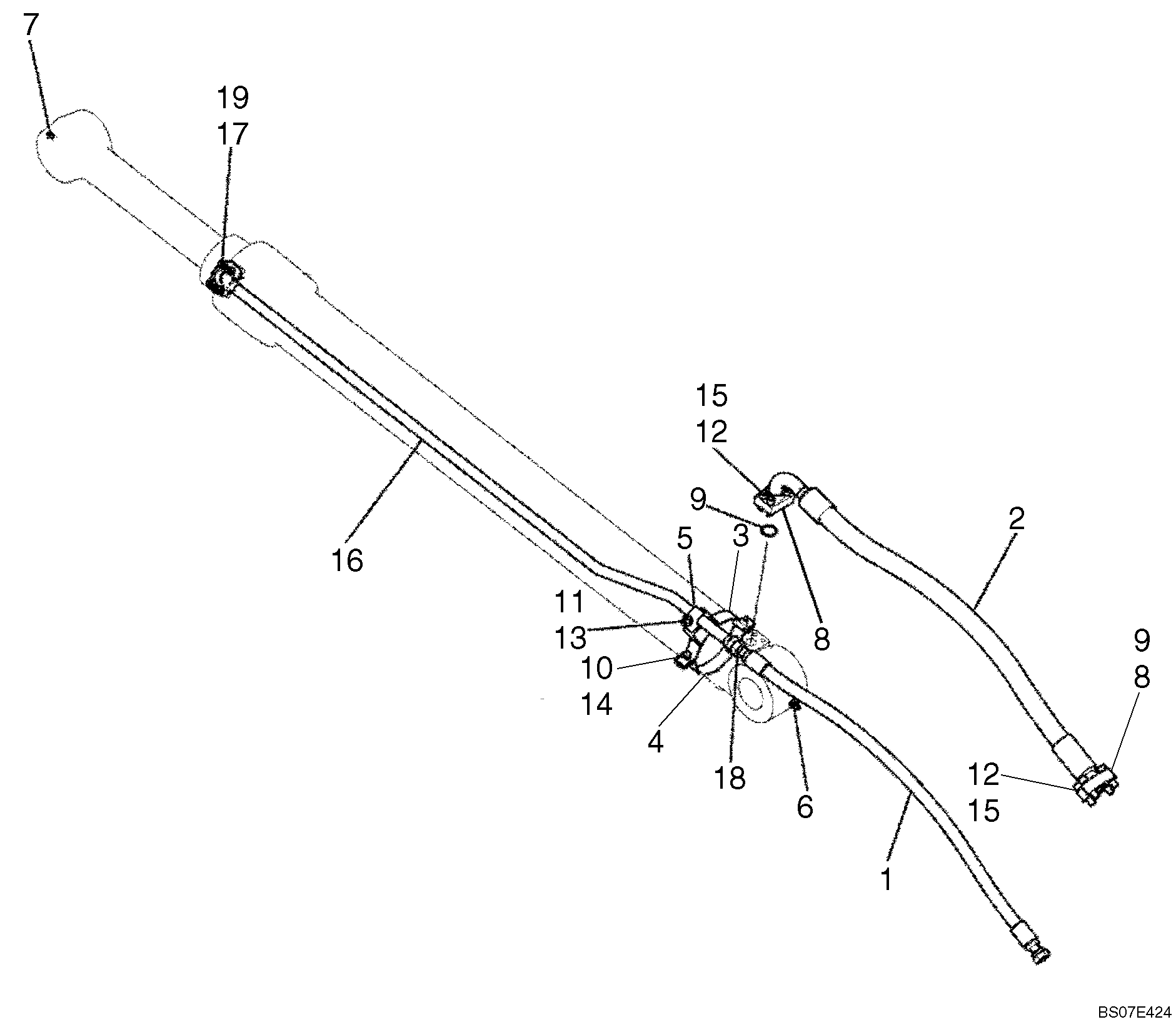 HYDRAULIC LINES, CYLINDER (ARM) (LB42H00058F1) — kobelco parts diagram