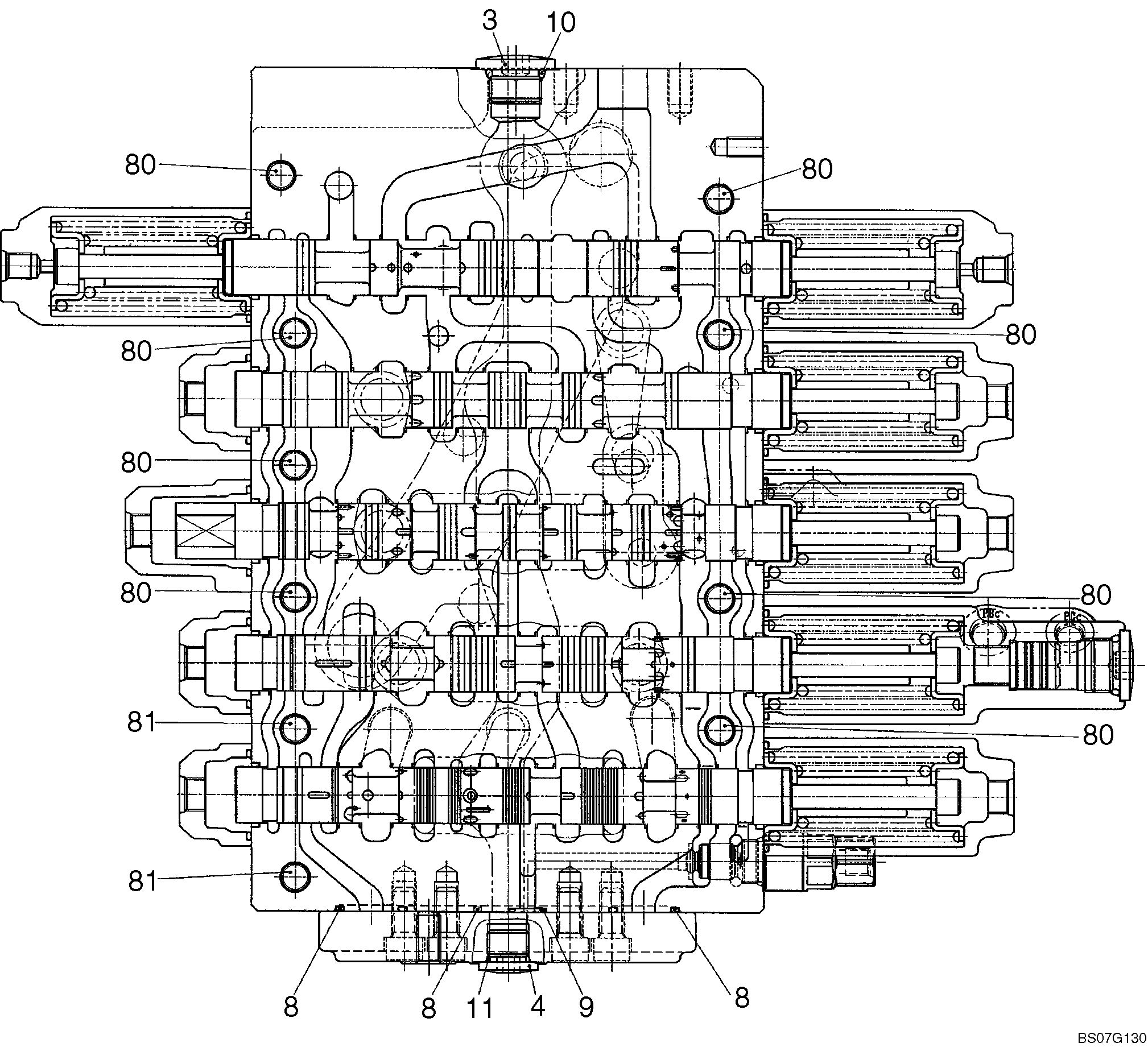 VALVE ASSEMBLY, CONTROL (LB30V00010F1), PAGE 2 OF 9 — kobelco parts diagram