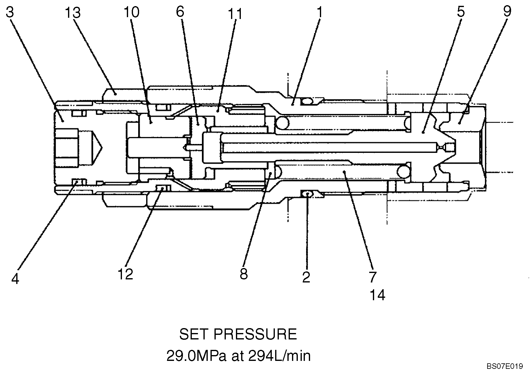 VALVE ASSEMBLY, RELIEF (YN22V00014FB) — kobelco parts diagram
