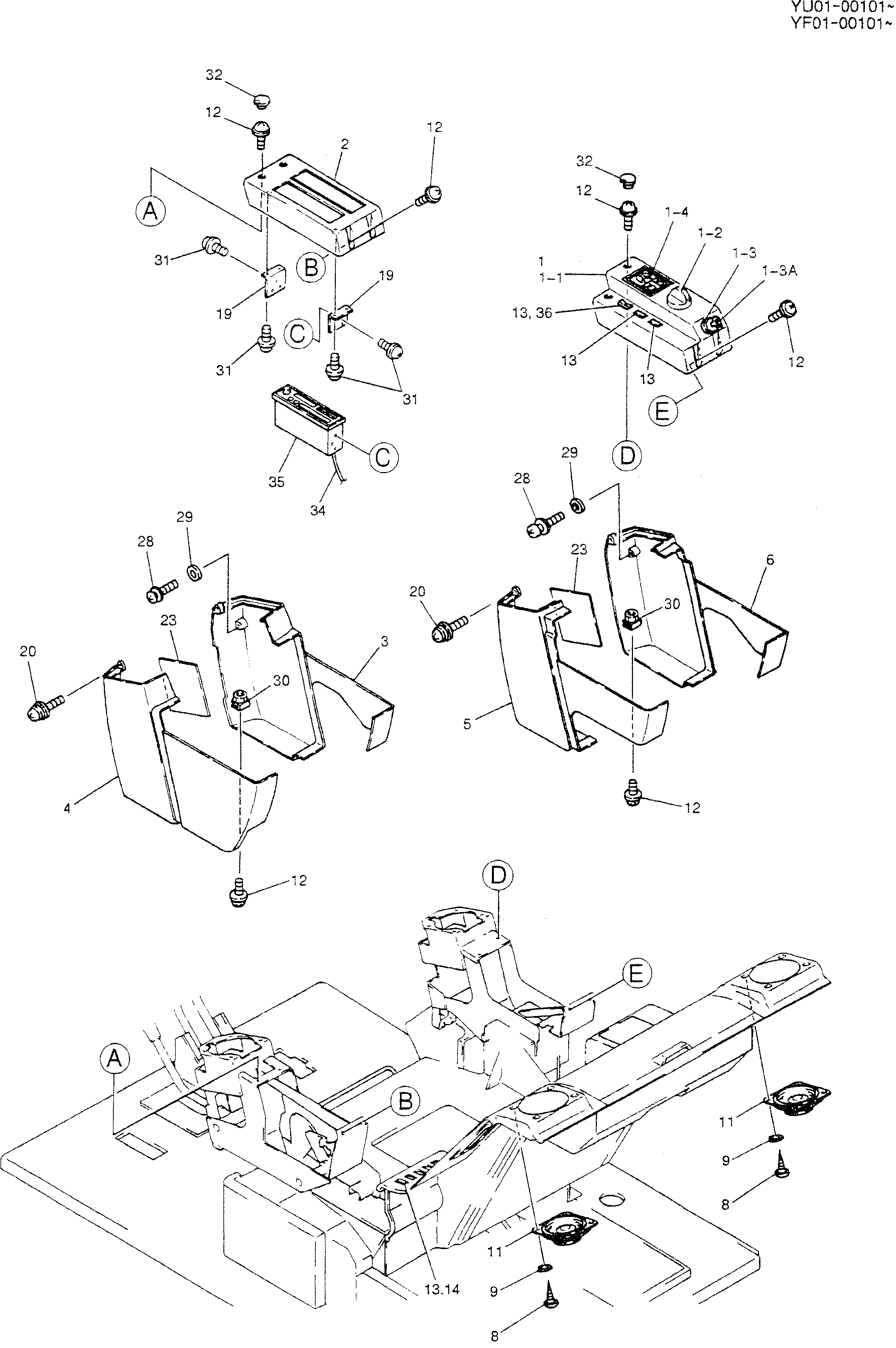 PANEL ASSY INSTRUMENT — kobelco parts diagram