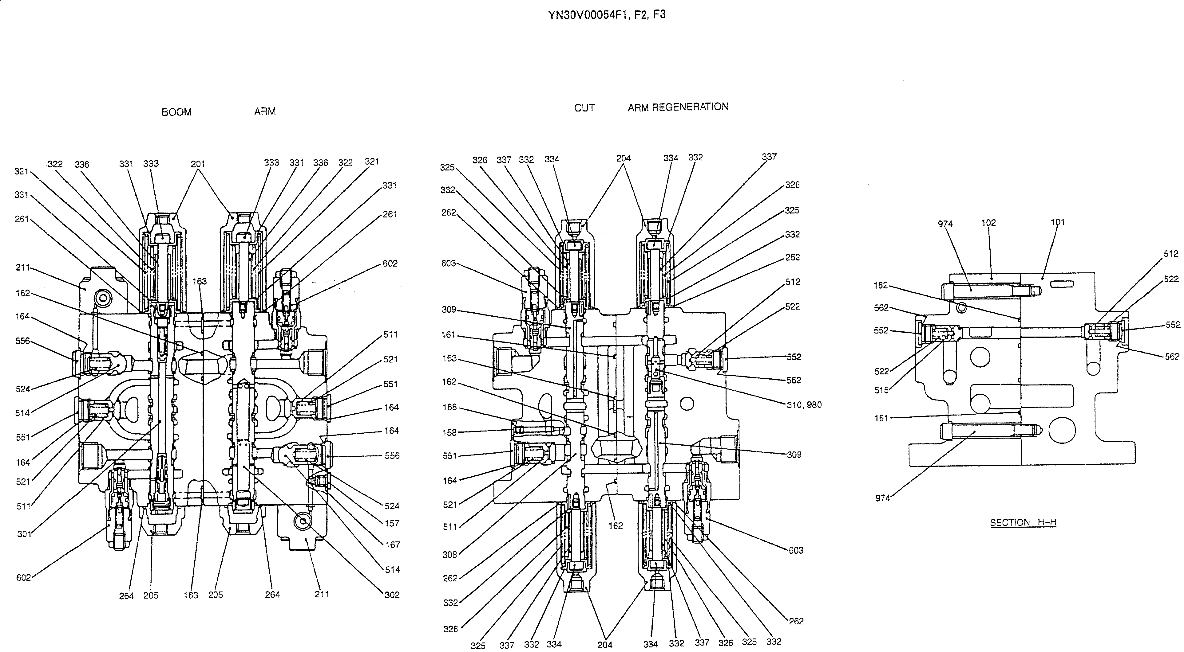 VALVE ASSY, CONTROL (2-PIECE BOOM) — kobelco parts diagram