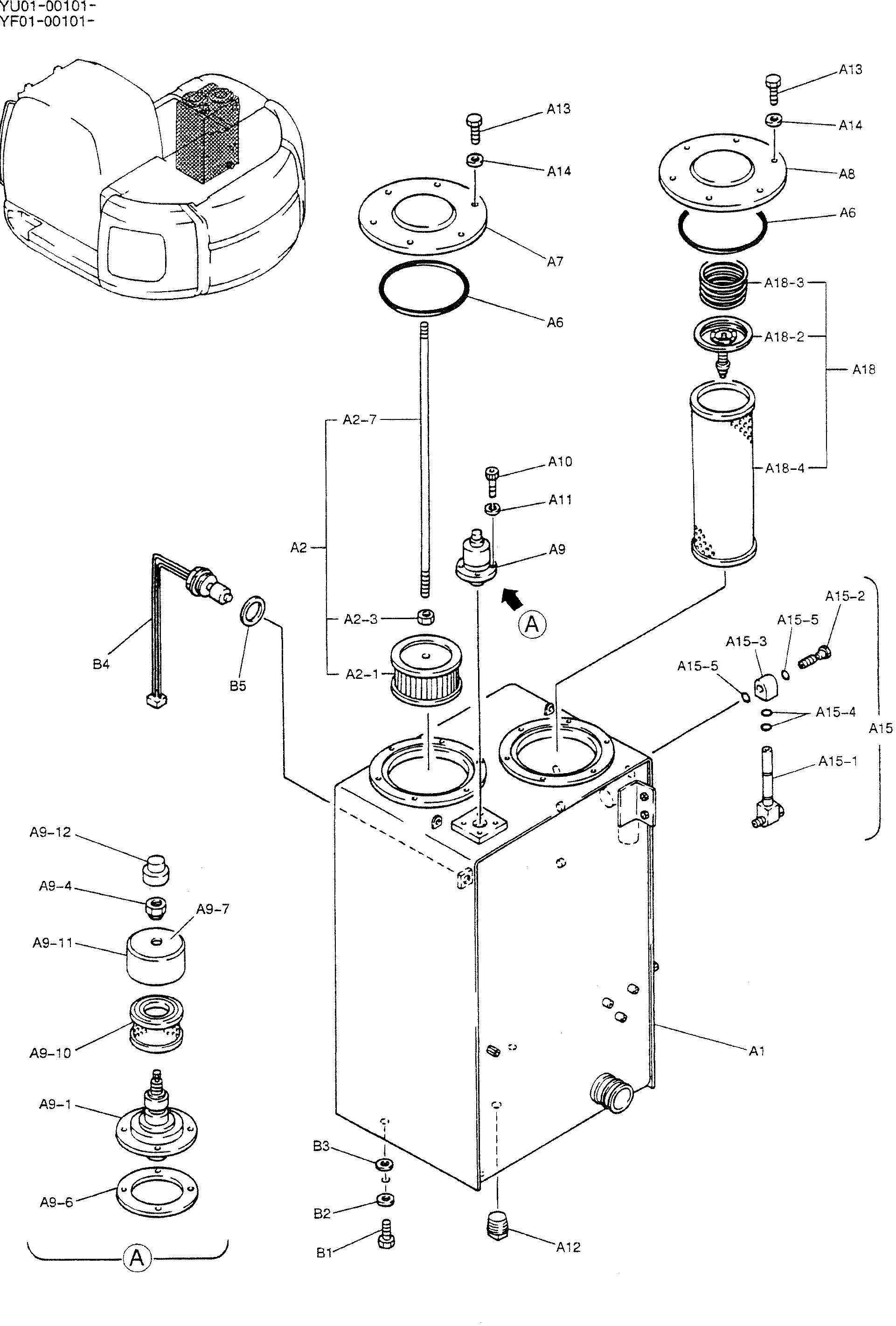 TANK ASSY HYDR — kobelco parts diagram