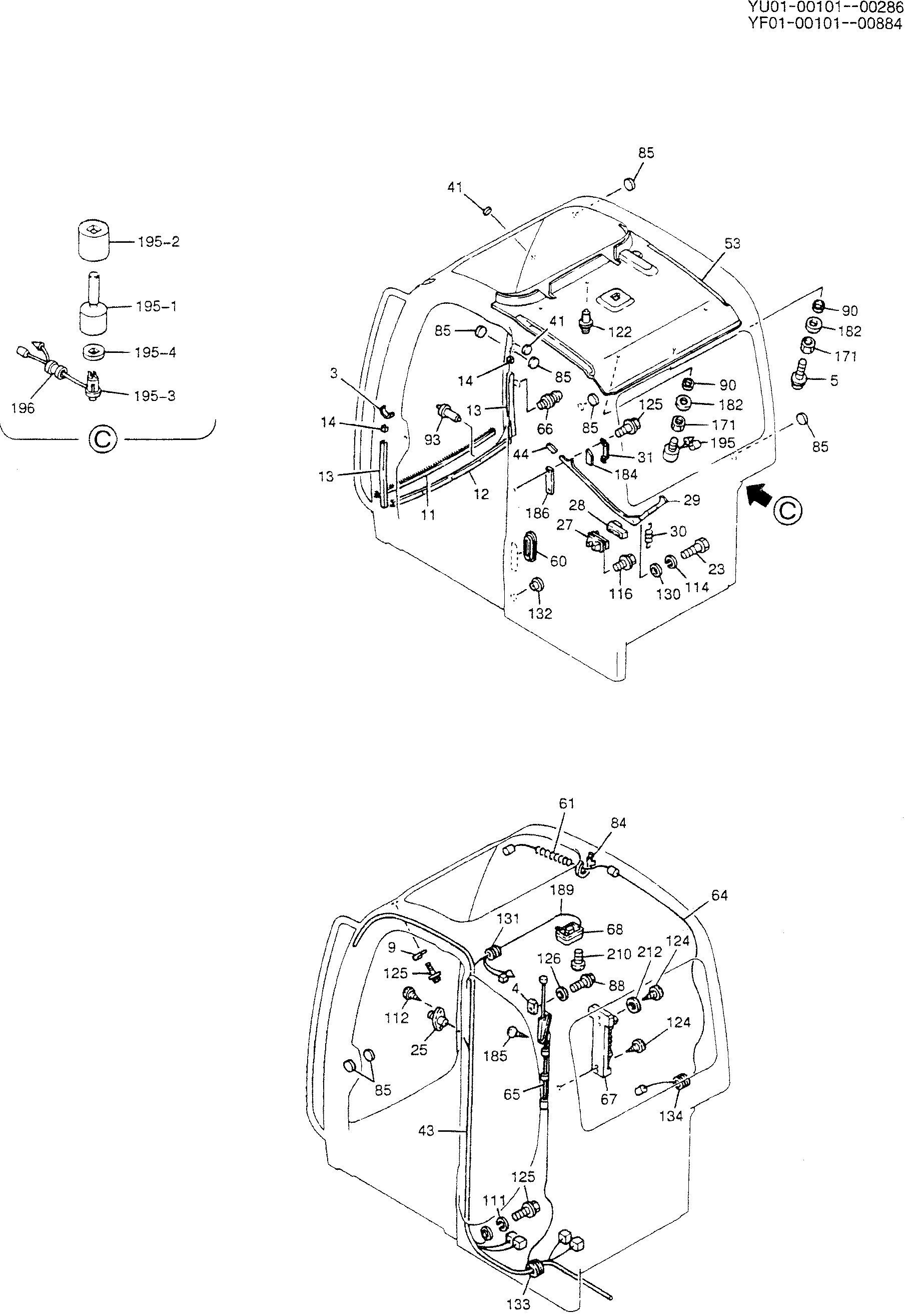 CAB ASSY — kobelco parts diagram
