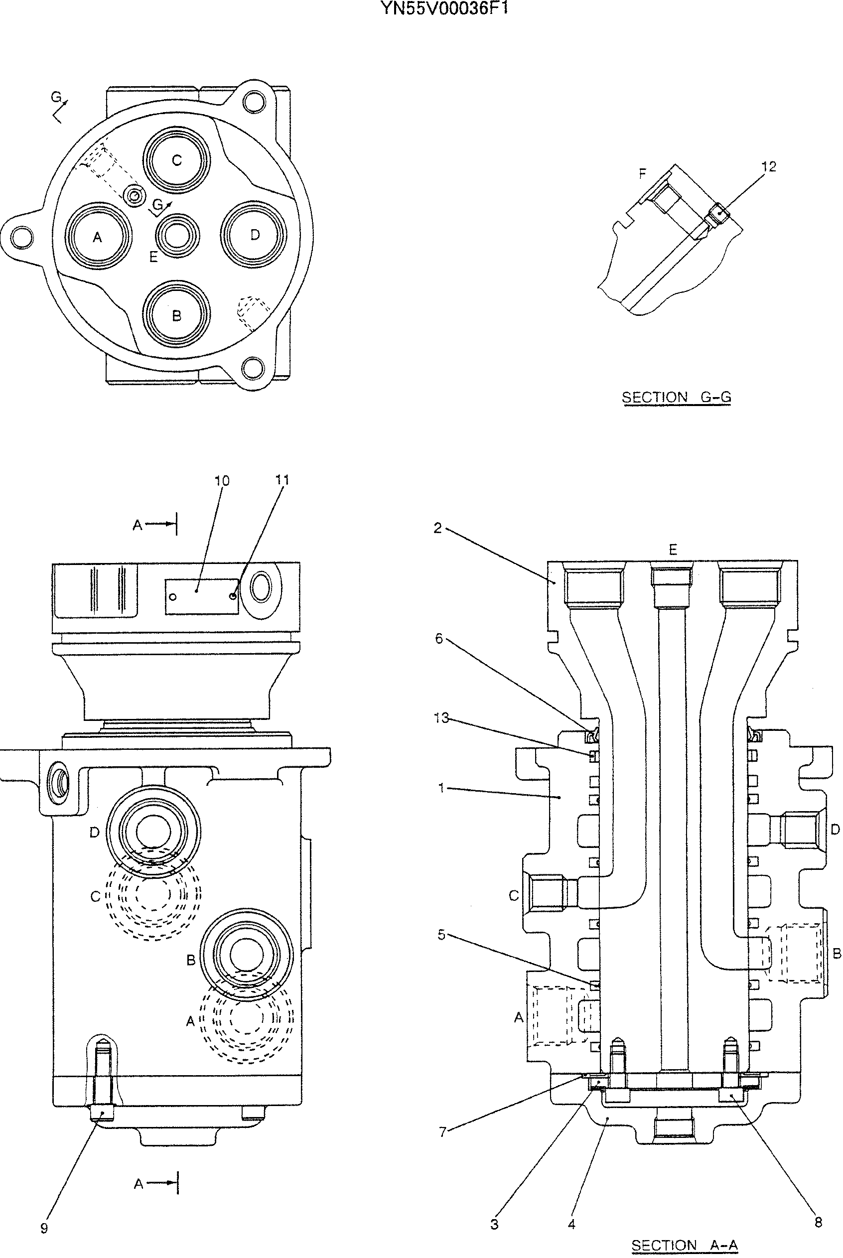 JOINT ASSY, SWIVEL — kobelco parts diagram