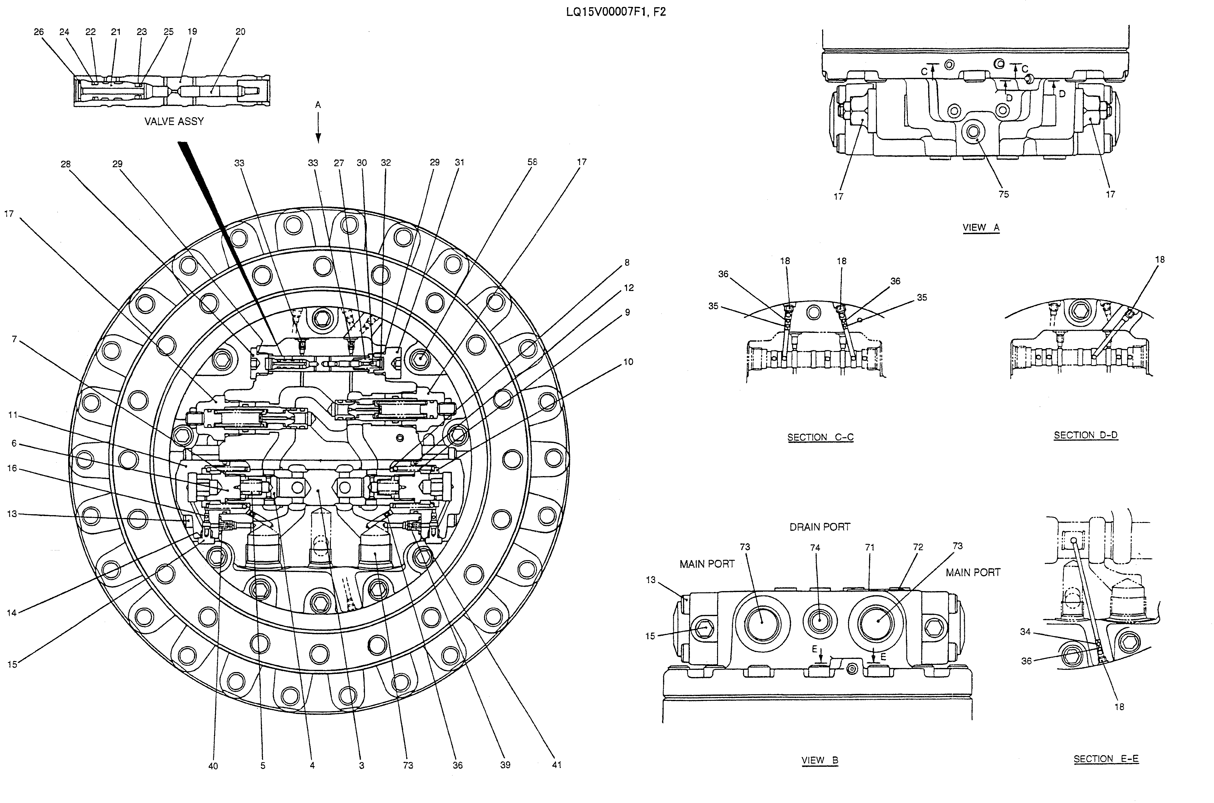 MOTOR ASSY (PROPELLING) — kobelco parts diagram