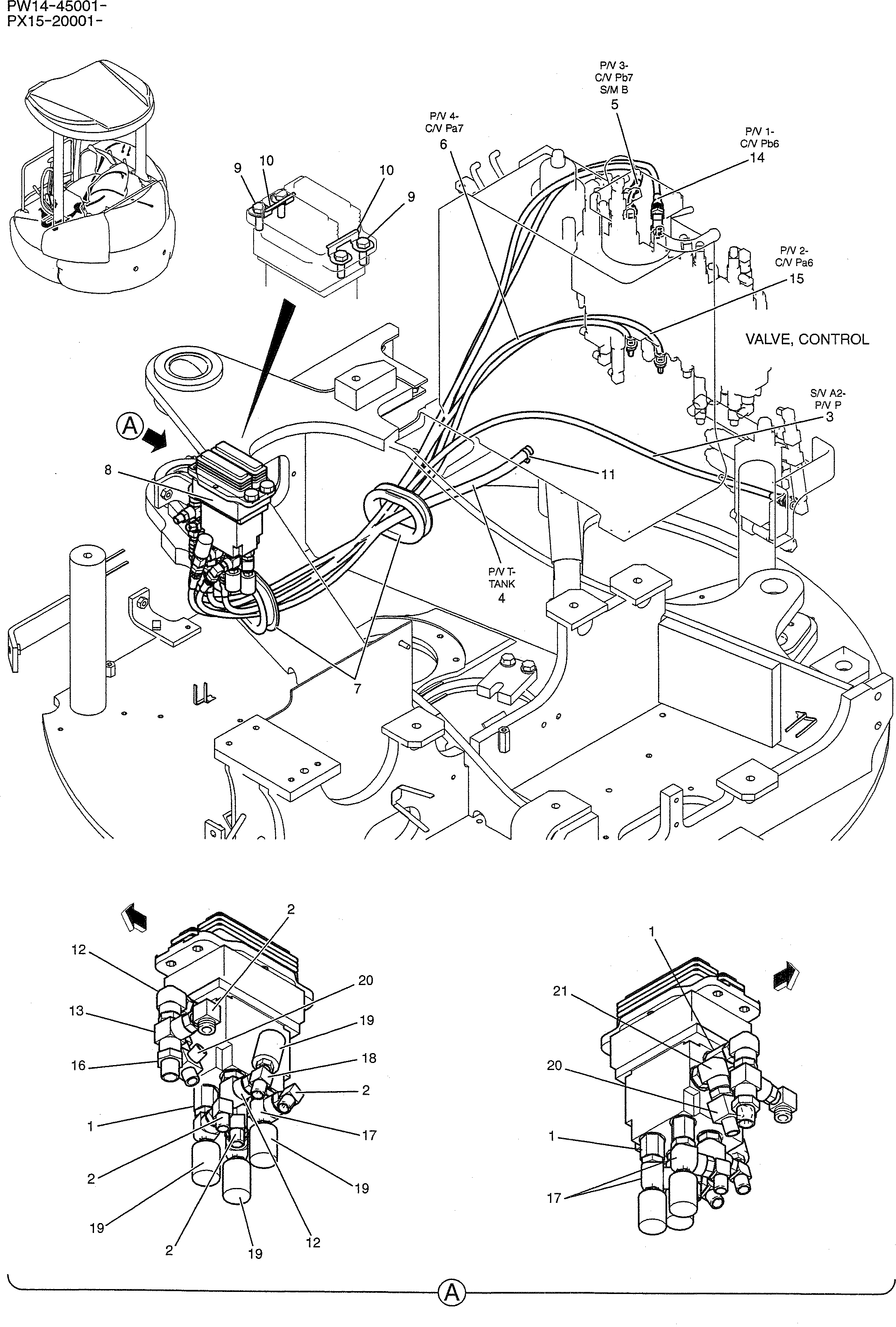 CONTROL LINES, PROPEL (NIBBLER & BREAKER+ TRAVEL ALARM) (PW62H00026F1) — kobelco parts diagram