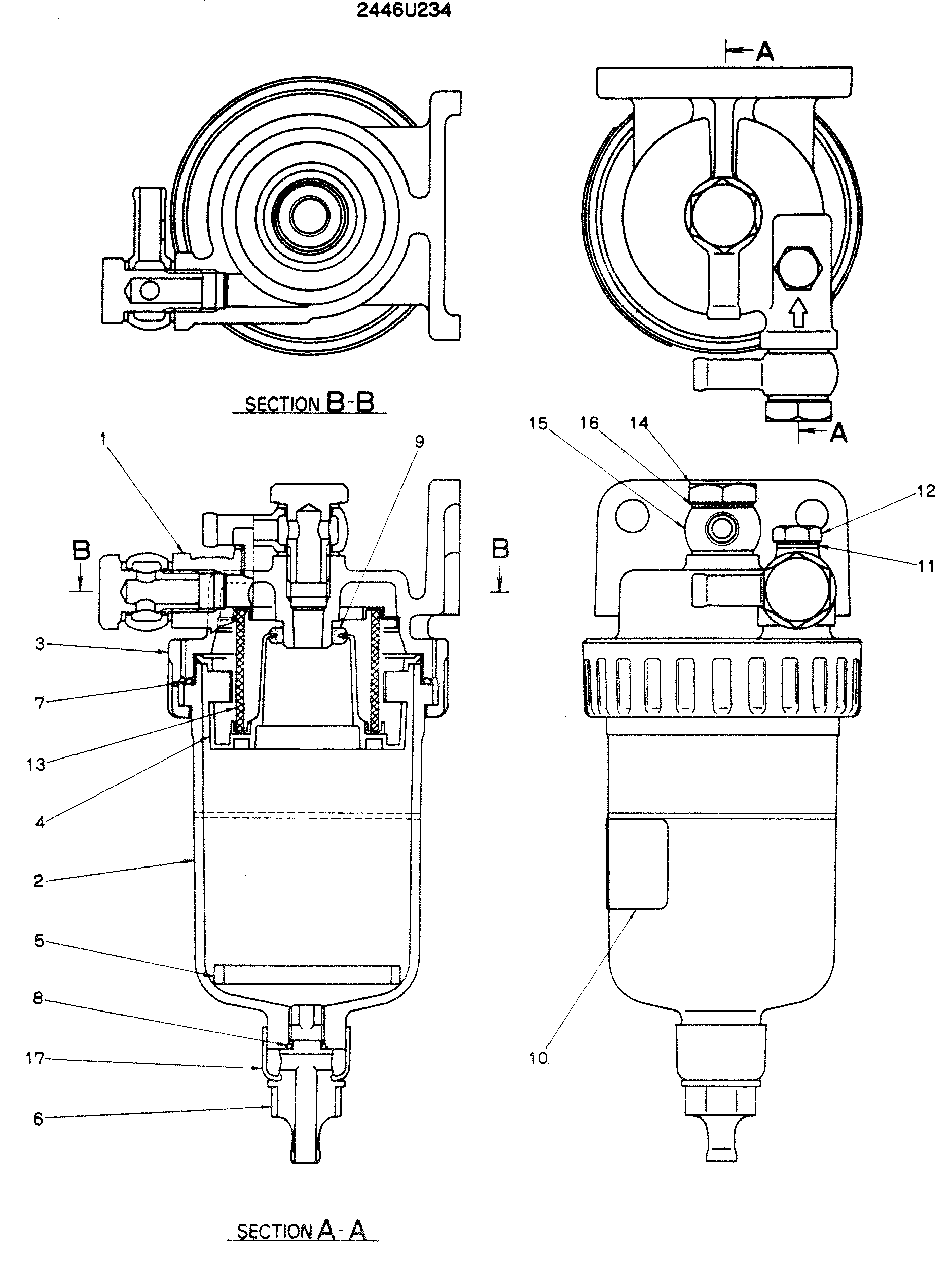 FILTER ASSY — kobelco parts diagram