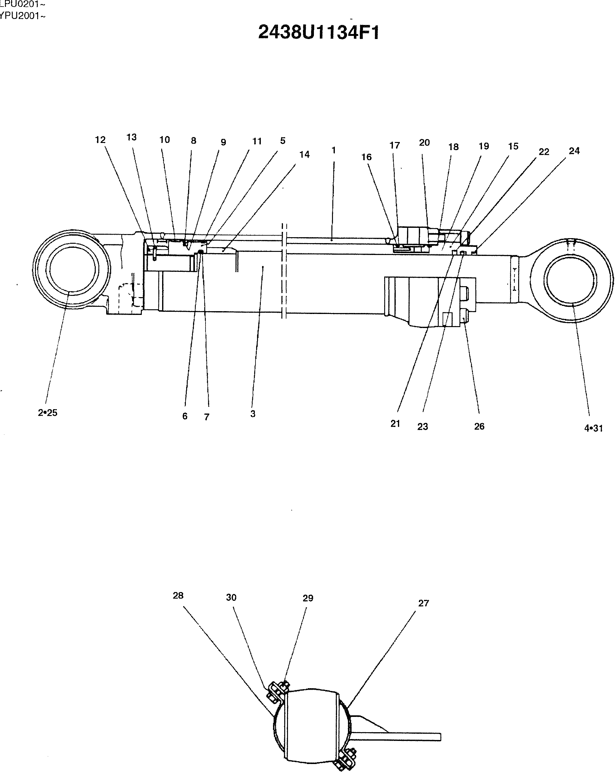 CYLINDER ASSY, (LH BOOM) — kobelco parts diagram