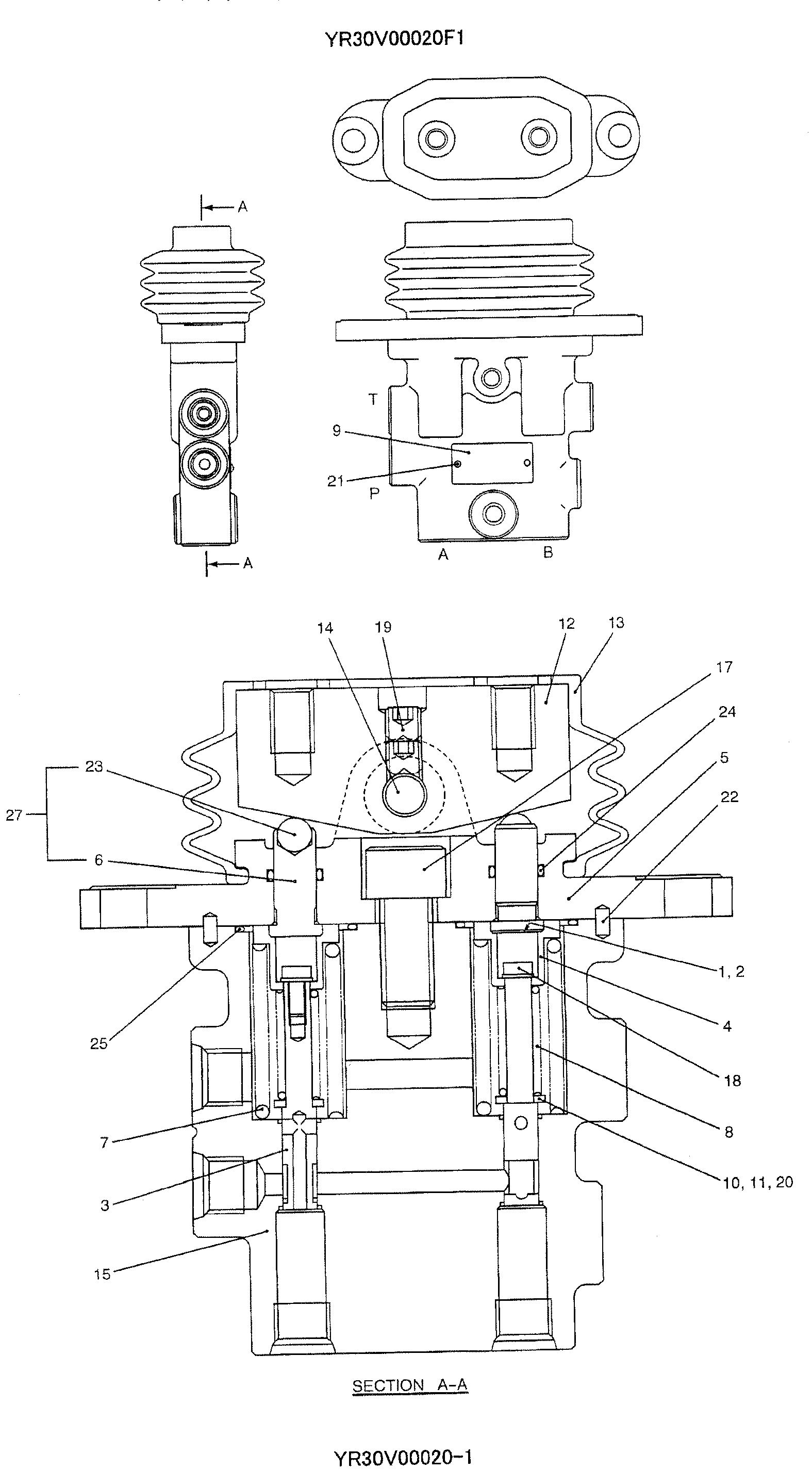 VALVE ASSY, PILOT (EXTRA) — kobelco parts diagram
