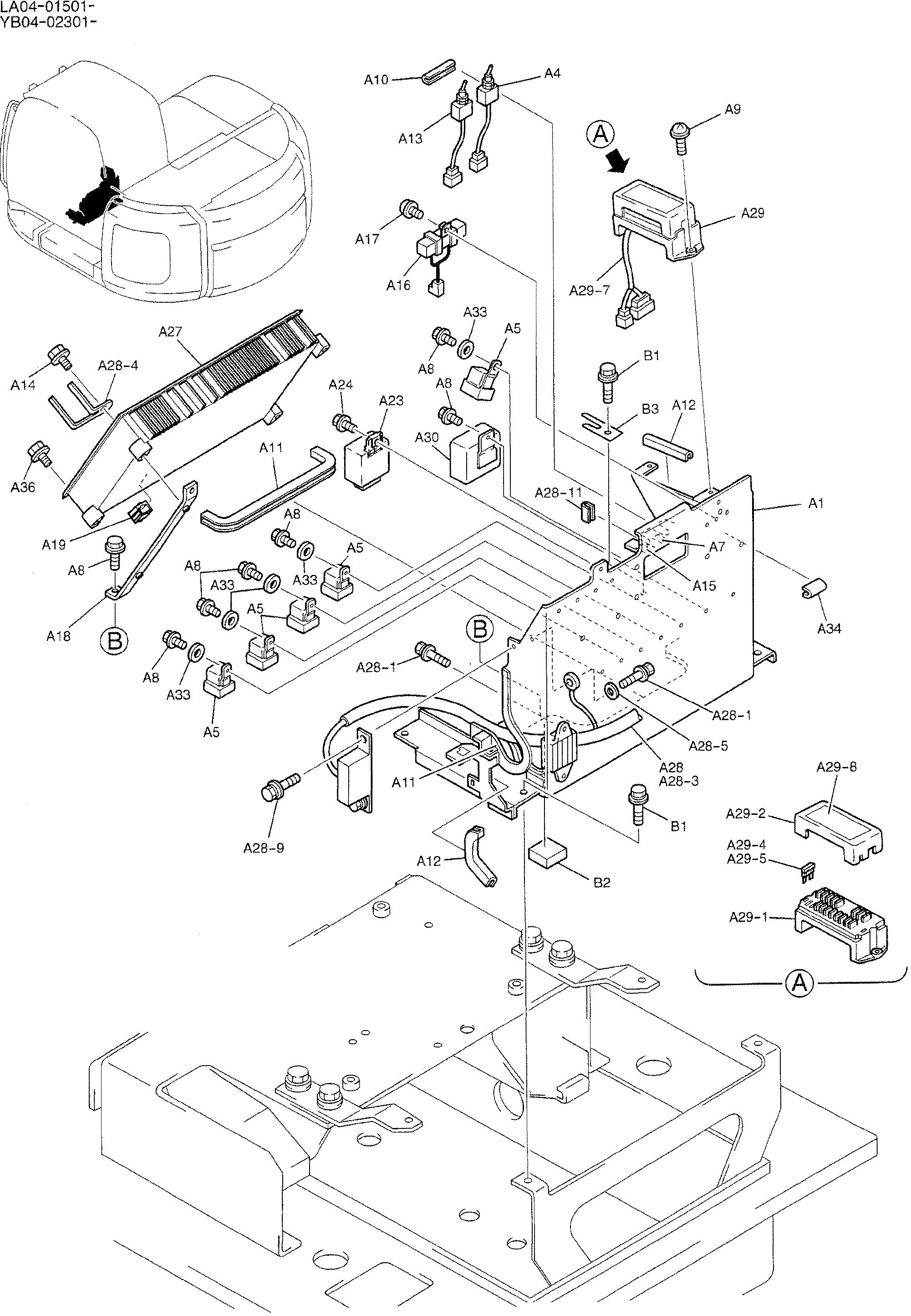 CONTROLLER GROUP, P/N YB22E00014F5 — kobelco parts diagram