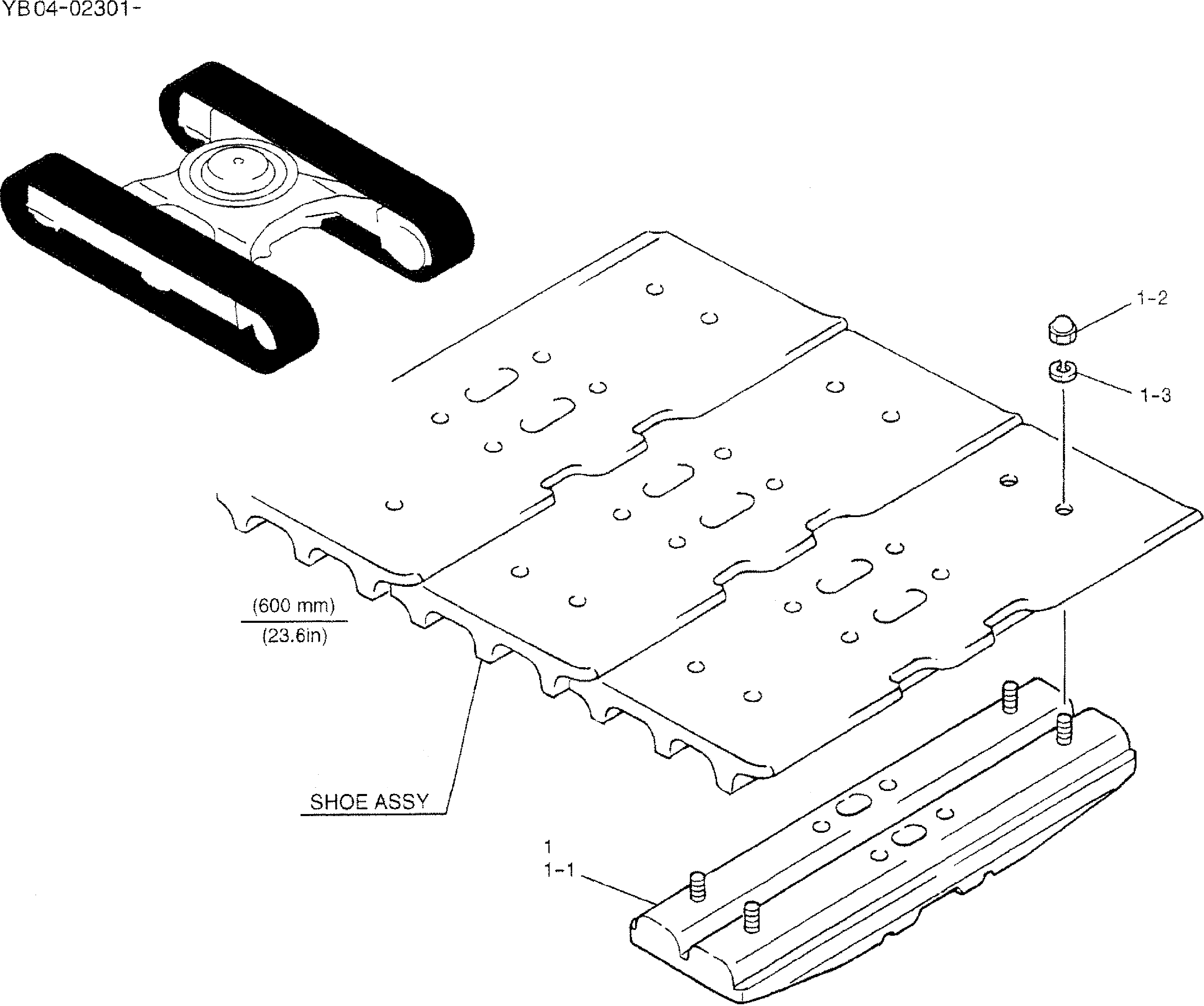 SHOE ASSY — kobelco parts diagram