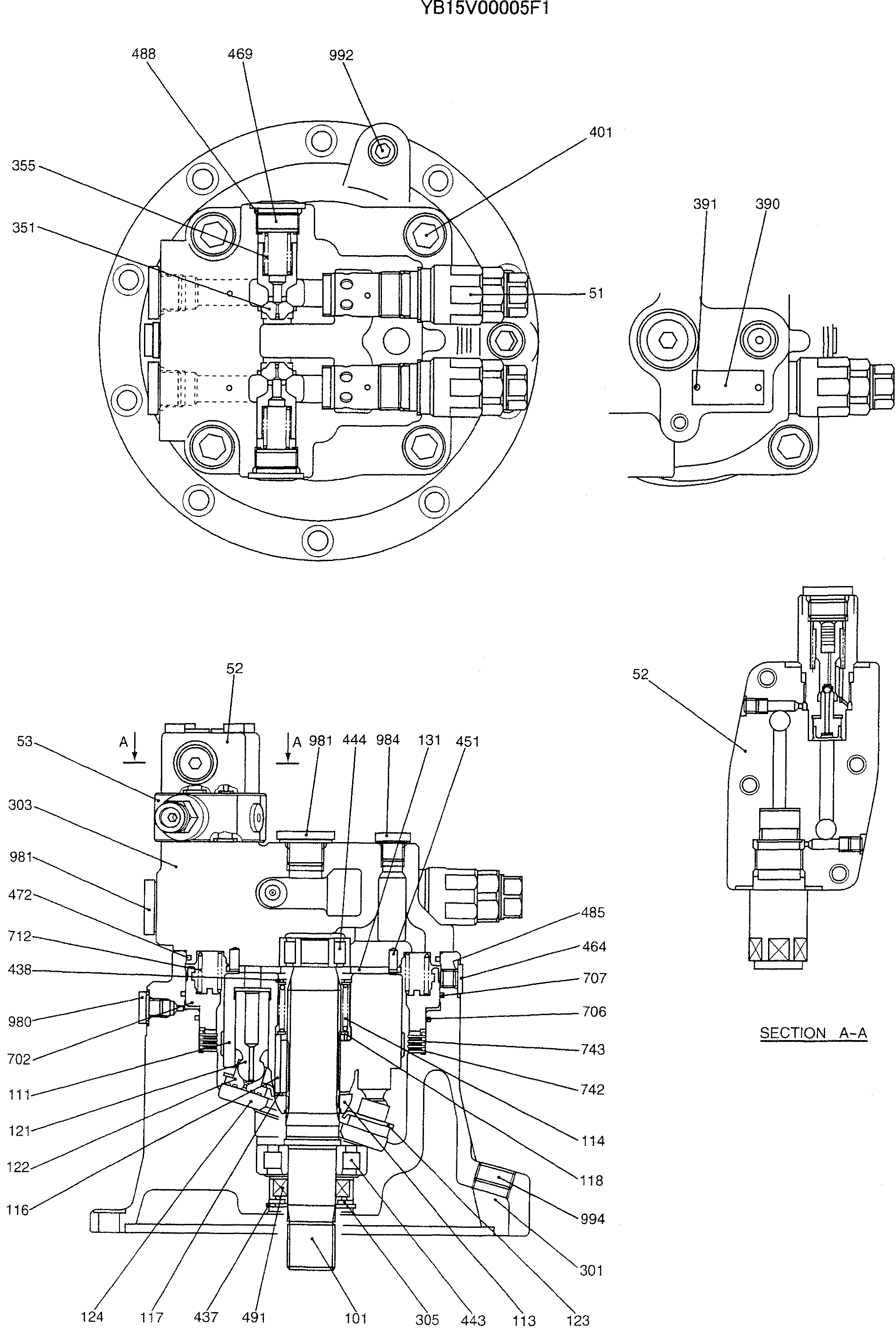 MOTOR ASSY (SWING) — kobelco parts diagram