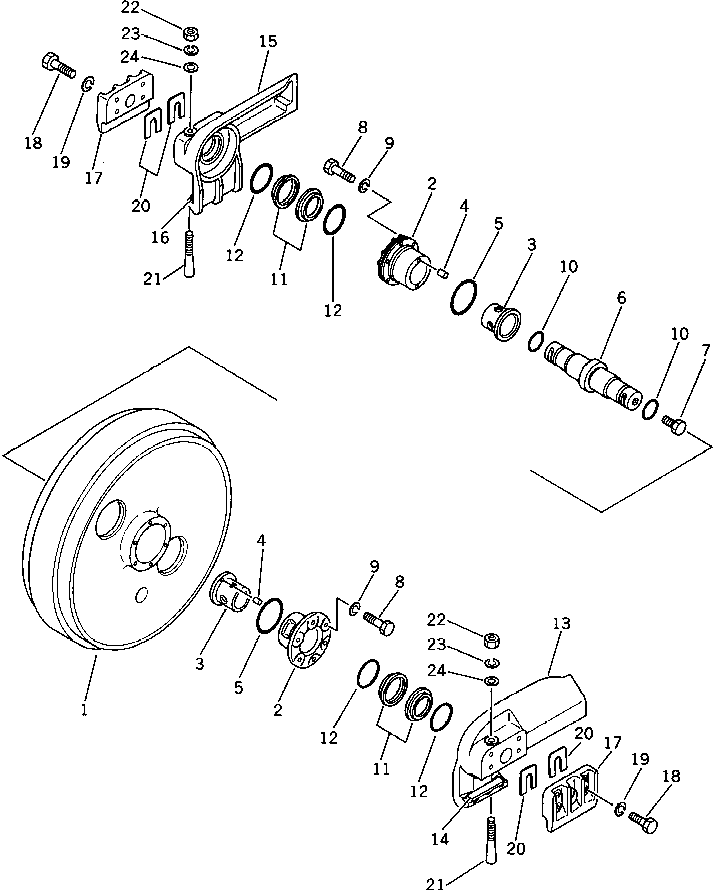 FRONT IDLER — komatsu parts diagram