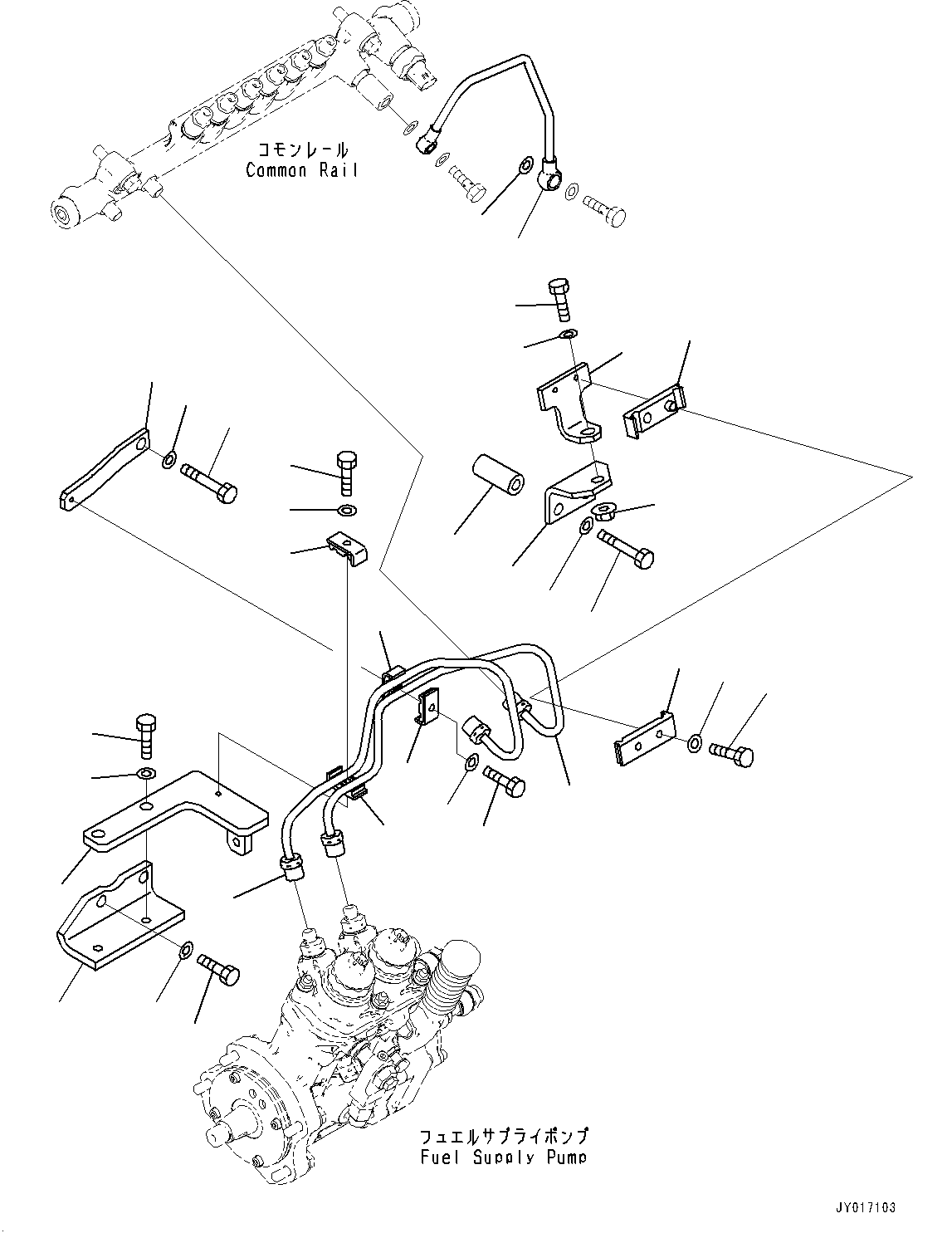 Fuel Supply Pump, Piping(#860103-) — komatsu parts diagram
