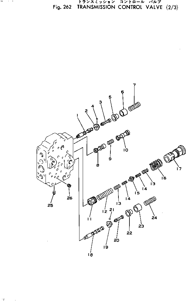TRANSMISSION CONTROL VALVE (2/3)(#10001-) — komatsu parts diagram