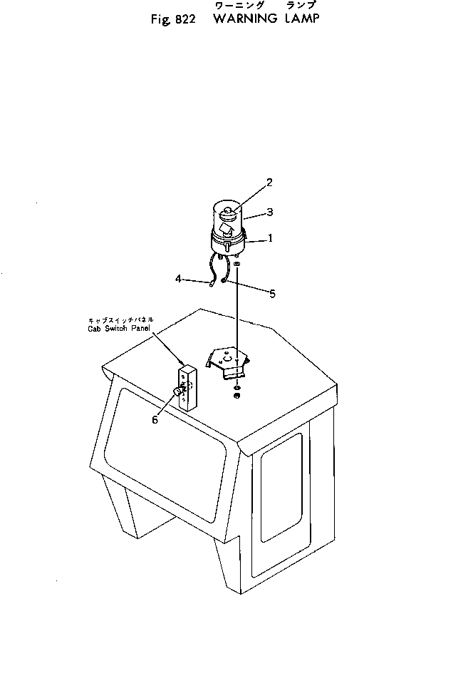 WARNING LAMP(#10001-) — komatsu parts diagram