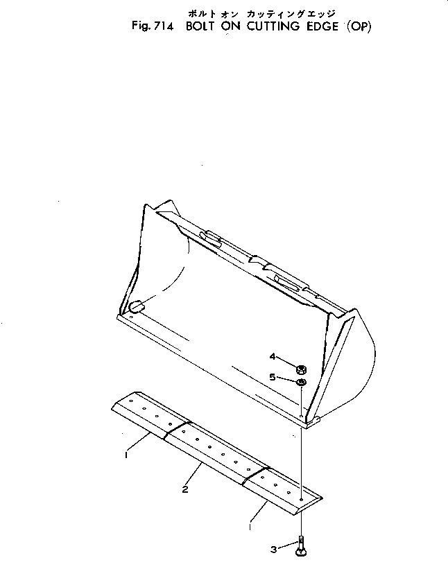BOLT ON CUTTING EDGE (OP)(#10001-) — komatsu parts diagram