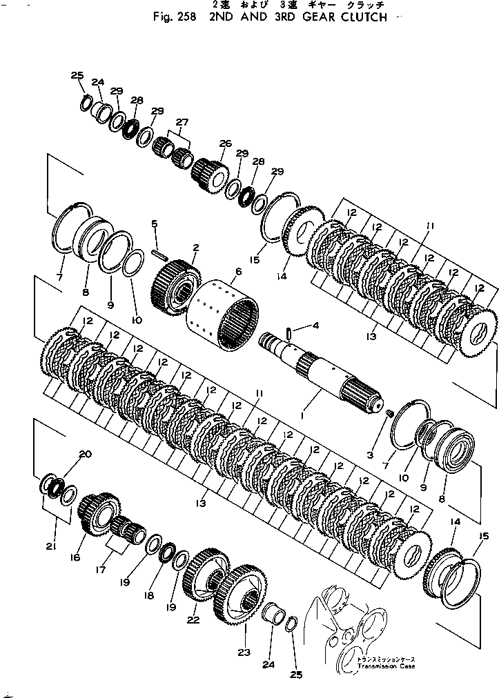 2ND AND 3RD GEAR CLUTCH(#10001-) — komatsu parts diagram