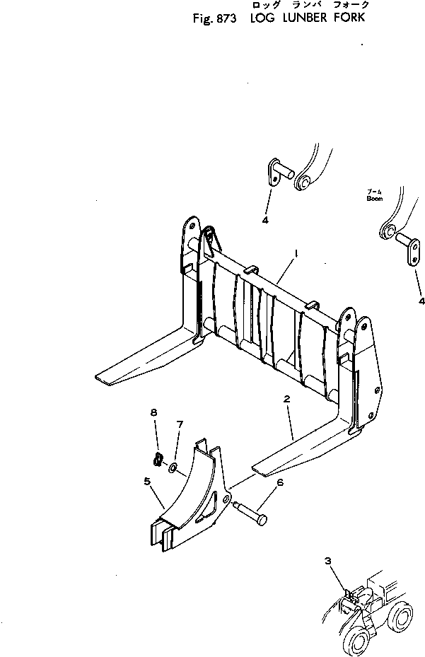 LOG LUMBER FORK(#10001-) — komatsu parts diagram