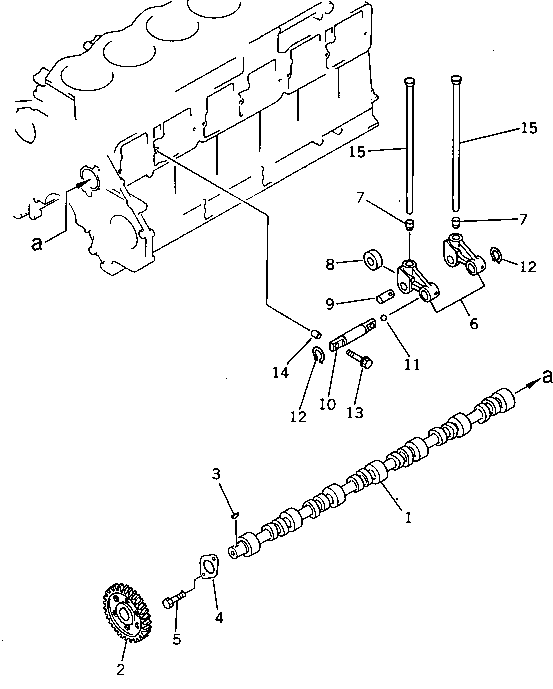 CAMSHAFT AND TAPPET — komatsu parts diagram