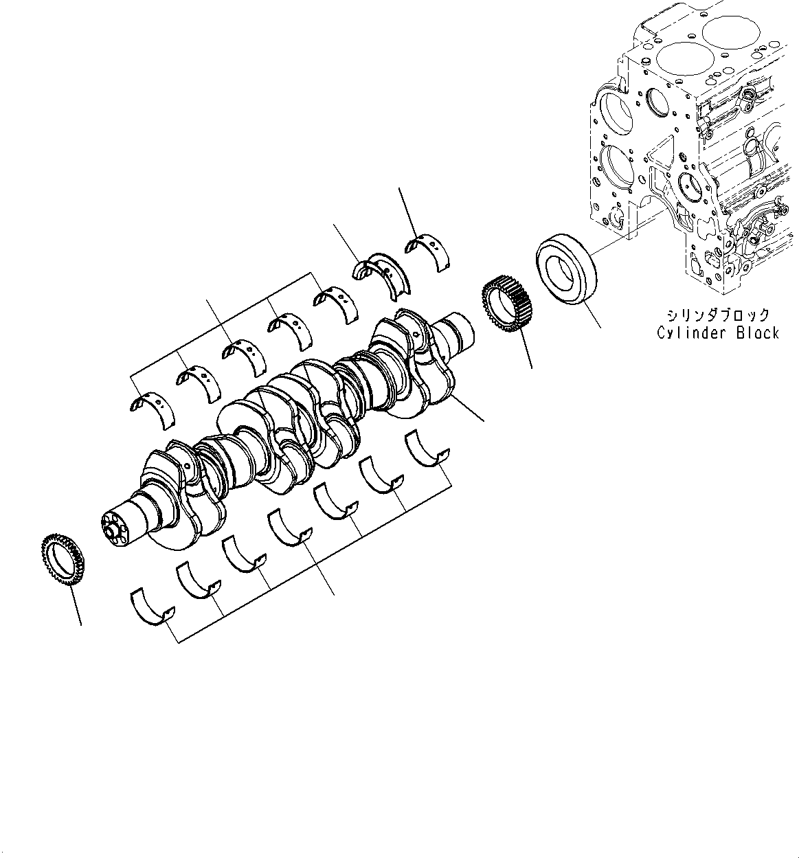 Crankshaft, (#26600164-) — komatsu parts diagram