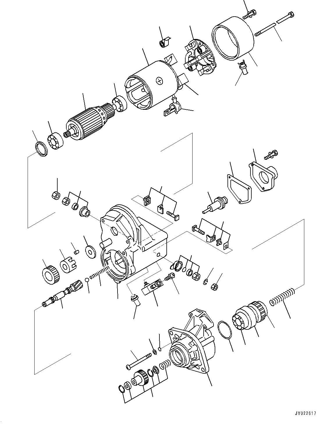 Starting Motor, Inner Parts (4.5KW)(#26600164-) — komatsu parts diagram
