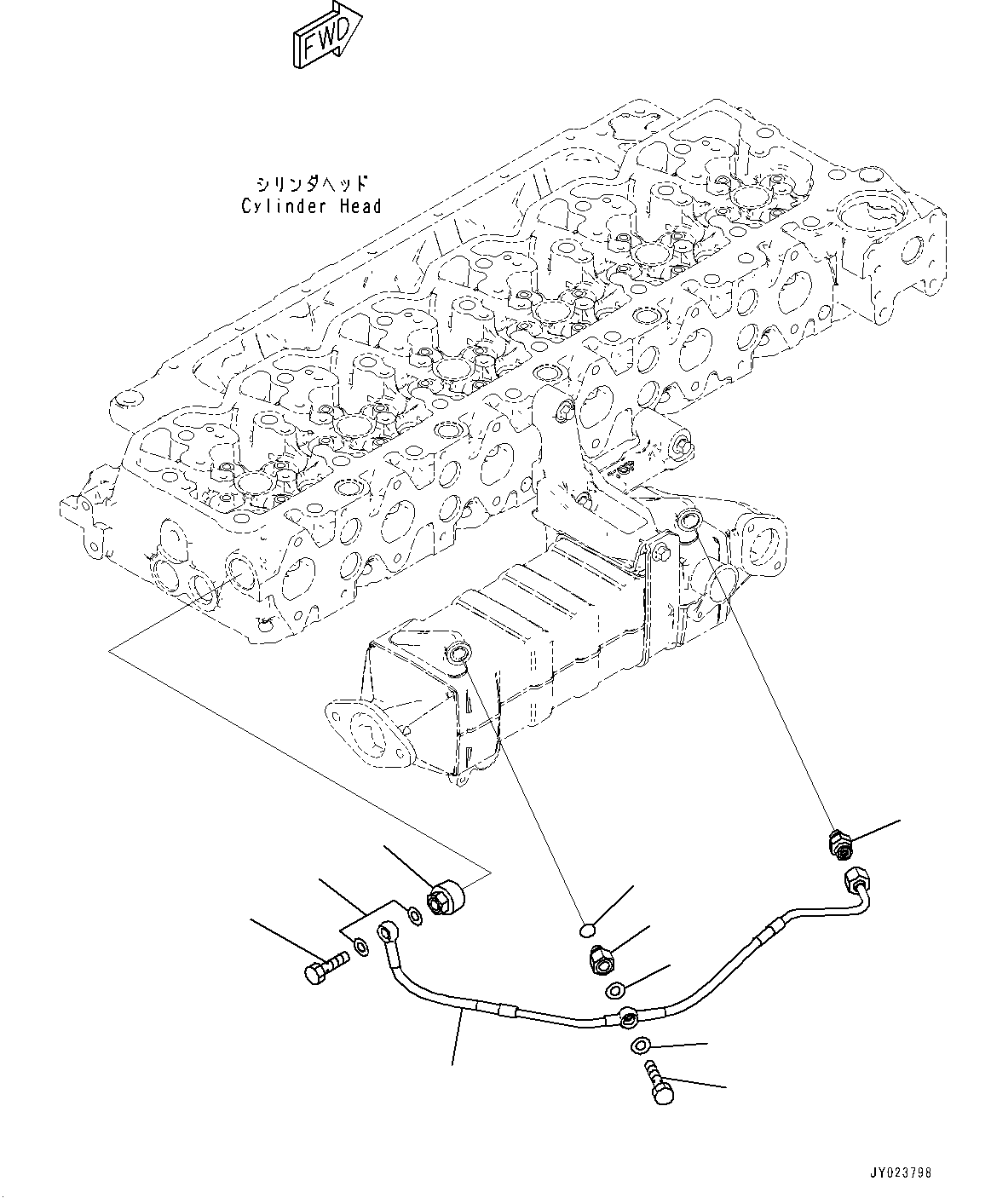 Engine Coolant Vent, (#26600164-) — komatsu parts diagram