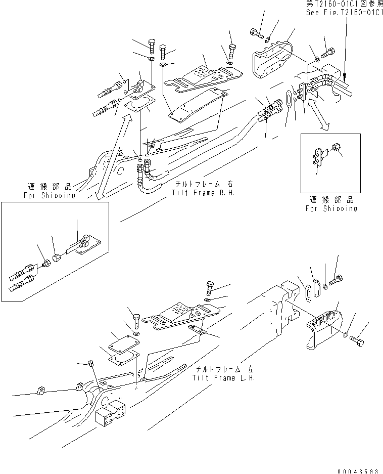 DOZER FRAME (FRAME) (FOR SINGLE TILT PITCH DOZER) (REINFORCED TYPE) — komatsu parts diagram