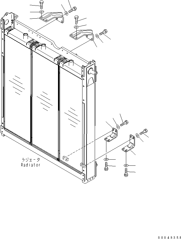 RADIATOR GUARD (BRACKET) — komatsu parts diagram
