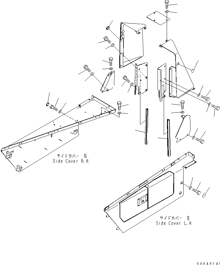 ENGINE HOOD AND SIDE COVER (SIDE COVER BOLT) — komatsu parts diagram