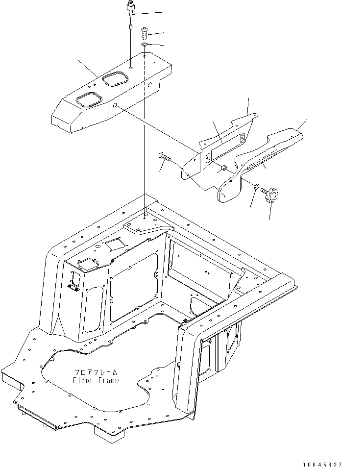 FLOOR FRAME (ARM REST) (WITH GIANT RIPPER) — komatsu parts diagram