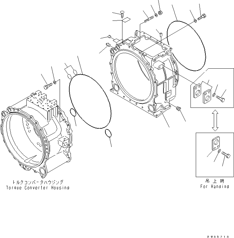 TRANSMISSION (CASE) — komatsu parts diagram
