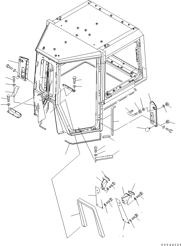 CAB (ENVELOPE PARTS) (1/2) — komatsu parts diagram