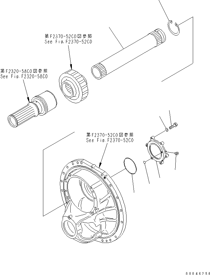 STEERING (TRANSMISSION AND TORQUE CONVERTER SHAFT) — komatsu parts diagram