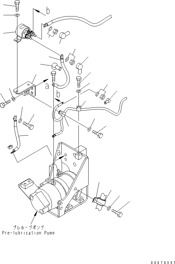 PRE-LUBE ELECTRICAL — komatsu parts diagram