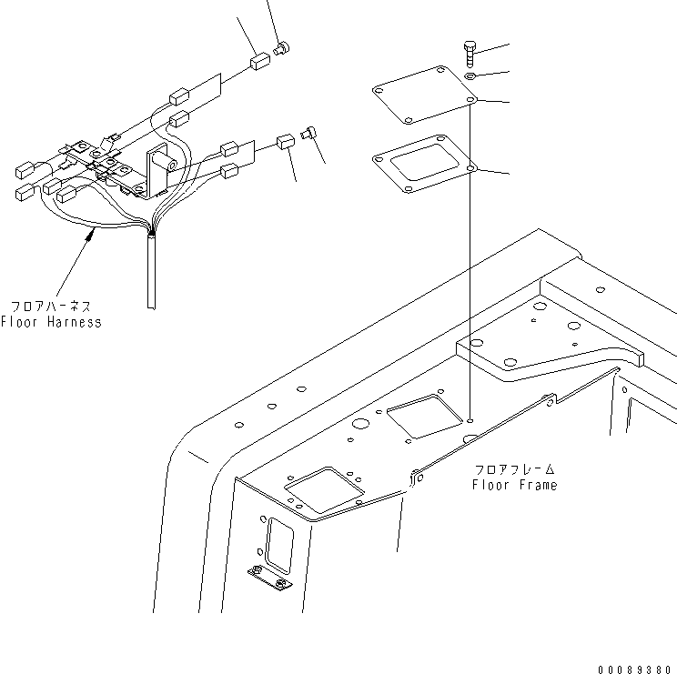 FLOOR FRAME (BLIND PARTS) (WITHOUT RIPPER) — komatsu parts diagram