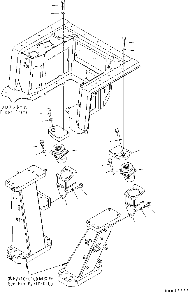FLOOR MOUNT (REAR) — komatsu parts diagram