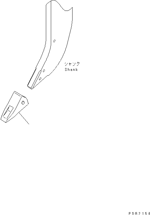 RIPPER POINT (FOR GIANT RIPPER) (REVERSIBLE) (HEAVY DUTY) — komatsu parts diagram