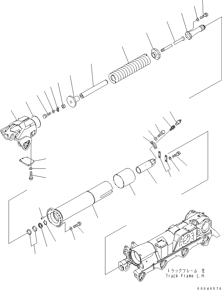 TRACK FRAME (RECOIL SPRING) (L.H.) — komatsu parts diagram