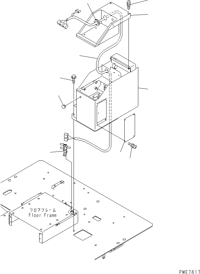 AIR CONDITIONER AND HEATER COVER (L.H. CONSOLE BOX) (WITH JOY STICK STEERING) — komatsu parts diagram