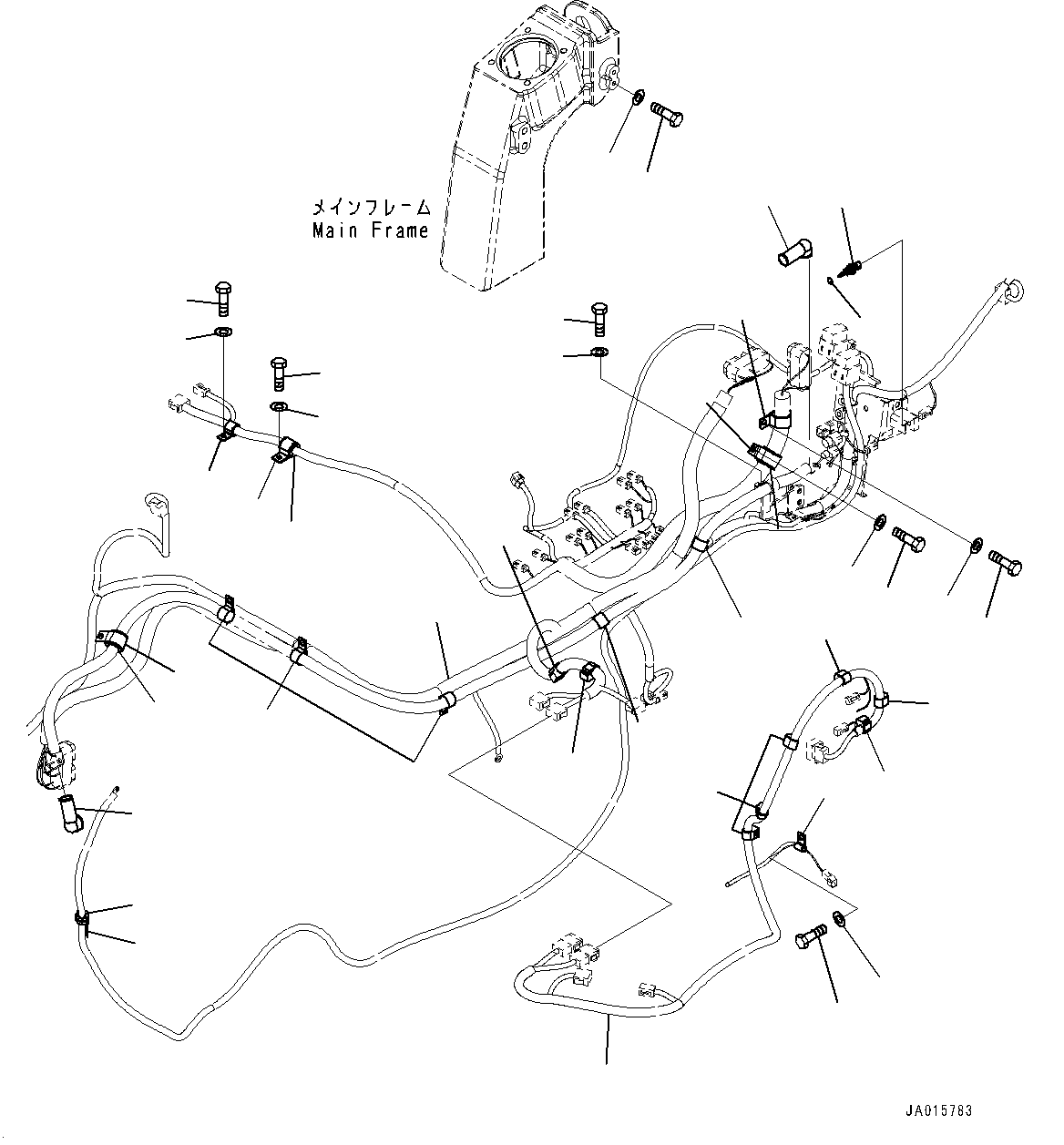 Electric Wiring Harness, Sensor and Wiring Harness Mounting (2/2)(#96001-) — komatsu parts diagram