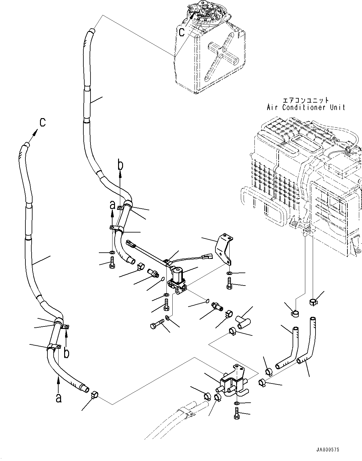 ROPS Cab, Air Conditioner Piping (2/2)(#90001-90996) — komatsu parts diagram