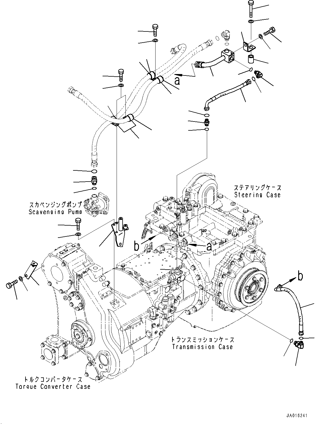 Power Train, Power Train to Hydraulic Pump Piping (2/2)(#90001-) — komatsu parts diagram