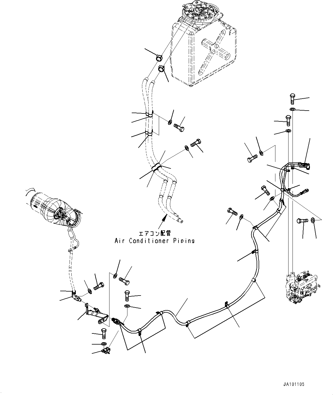 DEF Piping, Pressure Piping (2/2)(#91310-) — komatsu parts diagram
