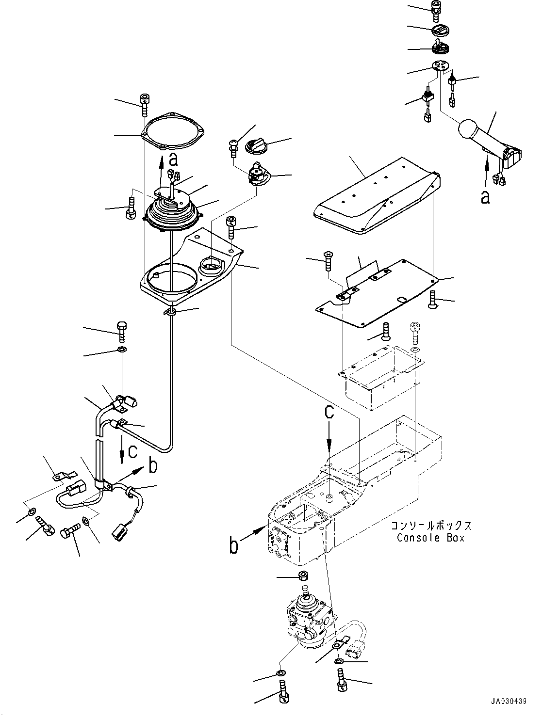 ROPS Cab, Travel Control Lever(#90001-90996) — komatsu parts diagram