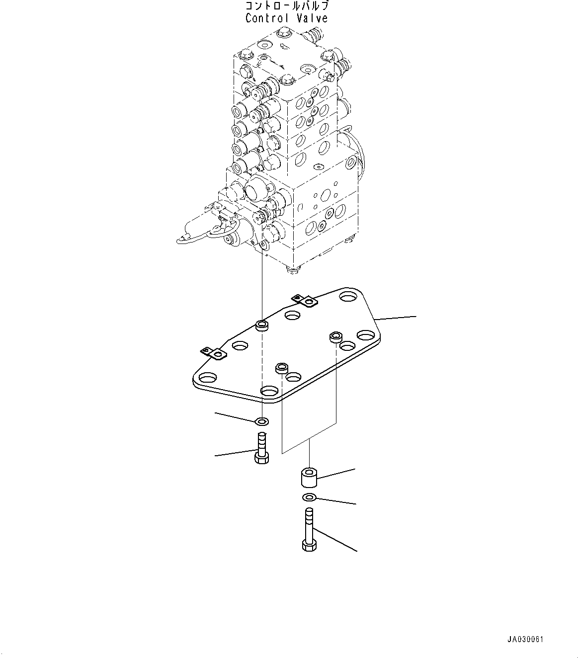 Fender, Control Valve Mounting(#96001-) — komatsu parts diagram