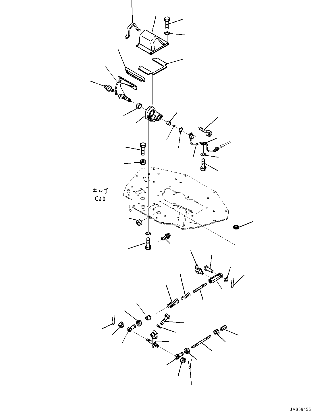 ROPS Cab, Brake Pedal(#90001-90996) — komatsu parts diagram