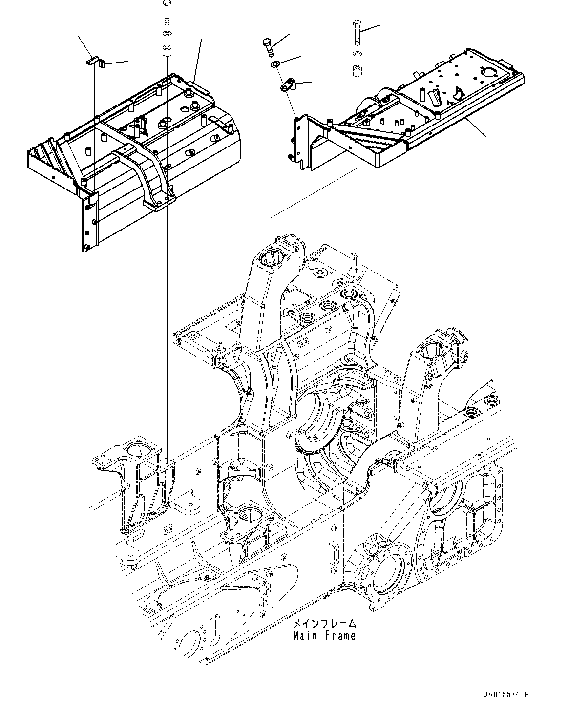 Fender, Fender and Bracket(#90997-) — komatsu parts diagram