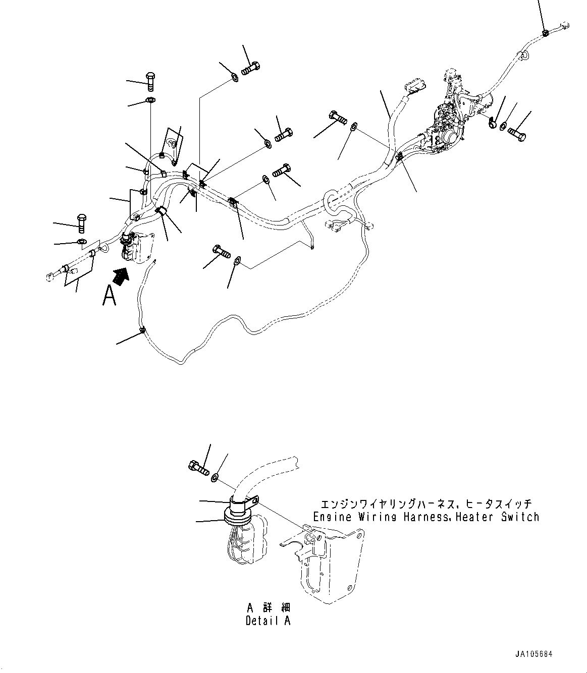 Electric Wiring Harness, Mounting(#92479-) — komatsu parts diagram